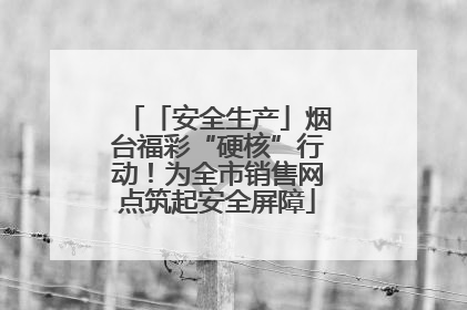 「安全生产」烟台福彩“硬核”行动！为全市销售网点筑起安全屏障