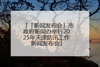 「新闻发布会」市政府新闻办举行2025年天津防汛工作新闻发布会