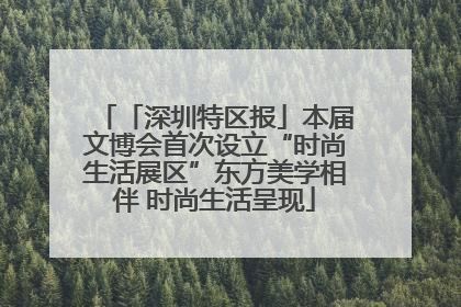 「深圳特区报」本届文博会首次设立“时尚生活展区”东方美学相伴 时尚生活呈现
