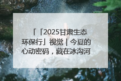 「2025甘肃生态环保行」视觉｜今夏的心动密码，藏在冰沟河的潋滟波光里