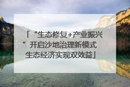 “生态修复+产业振兴”开启沙地治理新模式 生态经济实现双效益