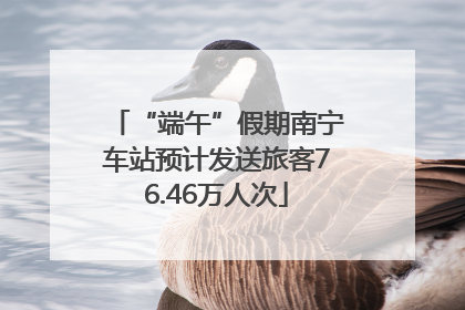 “端午”假期南宁车站预计发送旅客76.46万人次