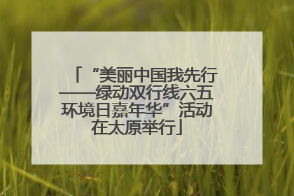 “美丽中国我先行——绿动双行线六五环境日嘉年华”活动在太原举行