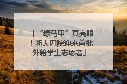 “绿马甲”真亮眼！浙大四院迎来首批外籍学生志愿者