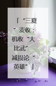 “三夏”麦收：机收“大比武” 减损论“英雄”