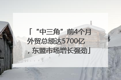 “中三角”前4个月外贸总额达5700亿，东盟市场增长强劲
