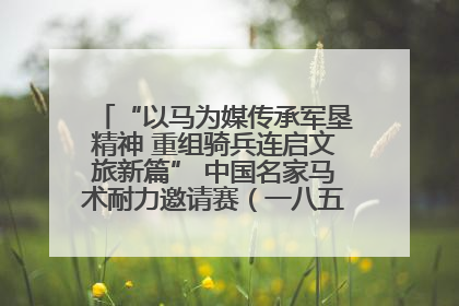 “以马为媒传承军垦精神 重组骑兵连启文旅新篇” 中国名家马术耐力邀请赛（一八五团站）暨重启骑兵连活动正式启动