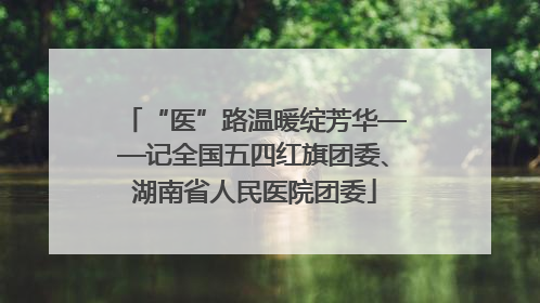 “医”路温暖绽芳华——记全国五四红旗团委、湖南省人民医院团委