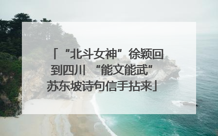 “北斗女神”徐颖回到四川 “能文能武”苏东坡诗句信手拈来