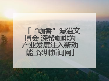 “咖香”漫溢文博会 深帮咖啡为产业发展注入新动能_深圳新闻网