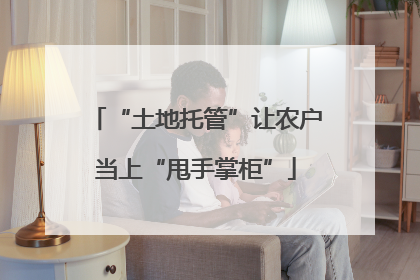 “土地托管”让农户当上“甩手掌柜”