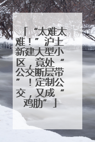 “太难太难！”沪上新建大型小区，竟处“公交断层带”！定制公交，又成“鸡肋”