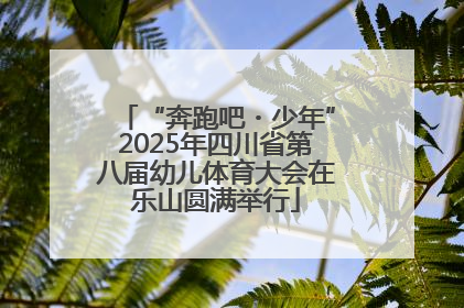 “奔跑吧・少年”2025年四川省第八届幼儿体育大会在乐山圆满举行