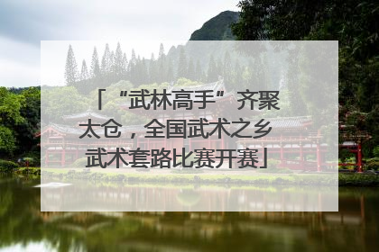 “武林高手”齐聚太仓，全国武术之乡武术套路比赛开赛