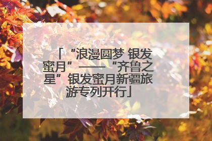 “浪漫圆梦 银发蜜月”——“齐鲁之星”银发蜜月新疆旅游专列开行