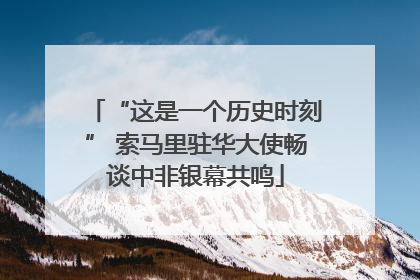 “这是一个历史时刻” 索马里驻华大使畅谈中非银幕共鸣