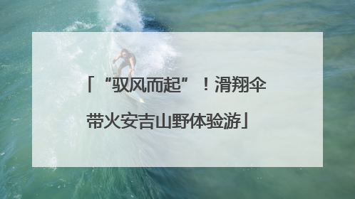 “驭风而起”！滑翔伞带火安吉山野体验游