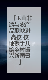 玉山非遗与农产品联袂进高校 校地携手共绘乡村振兴新图景