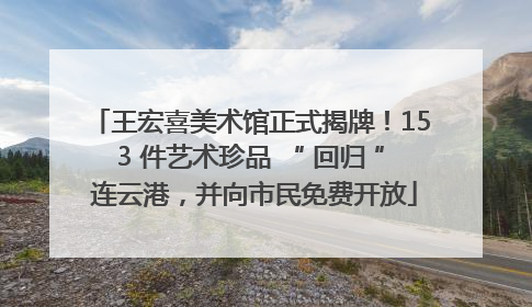 王宏喜美术馆正式揭牌！153 件艺术珍品 “ 回归 ” 连云港，并向市民免费开放