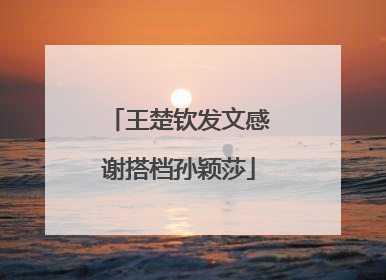 王楚钦发文感谢搭档孙颖莎