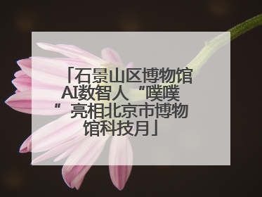 石景山区博物馆AI数智人“噗噗”亮相北京市博物馆科技月