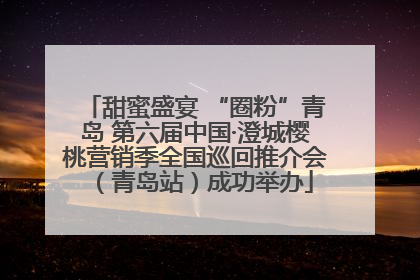 甜蜜盛宴 “圈粉”青岛 第六届中国·澄城樱桃营销季全国巡回推介会（青岛站）成功举办