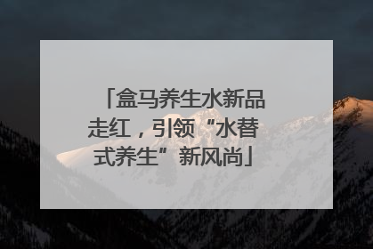 盒马养生水新品走红，引领“水替式养生”新风尚