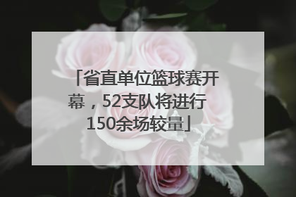 省直单位篮球赛开幕，52支队将进行150余场较量
