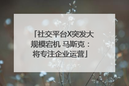 社交平台X突发大规模宕机 马斯克：将专注企业运营