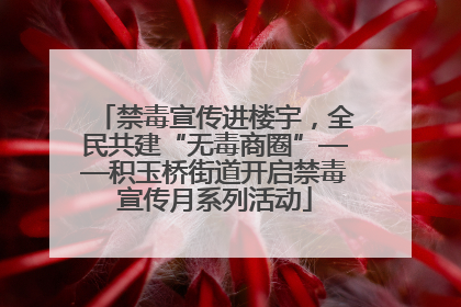 禁毒宣传进楼宇，全民共建“无毒商圈”——积玉桥街道开启禁毒宣传月系列活动