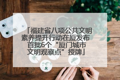 福建省八项公共文明素养提升行动在厦发布 首批6个“厦门城市文明观察点”授牌