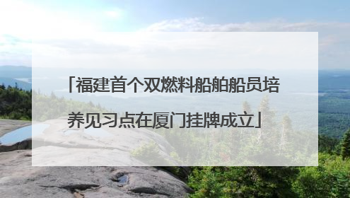 福建首个双燃料船舶船员培养见习点在厦门挂牌成立