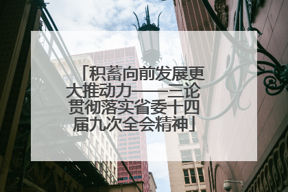 积蓄向前发展更大推动力——三论贯彻落实省委十四届九次全会精神