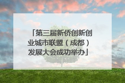 第三届新侨创新创业城市联盟（成都）发展大会成功举办