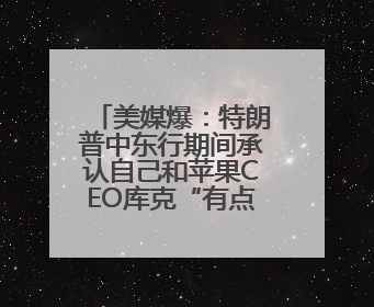 美媒爆：特朗普中东行期间承认自己和苹果CEO库克“有点小问题”