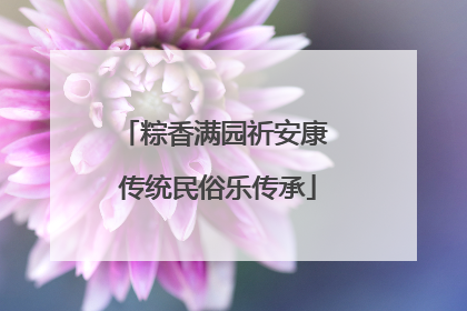 粽香满园祈安康 传统民俗乐传承