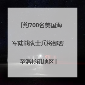 约700名美国海军陆战队士兵将部署至洛杉矶地区