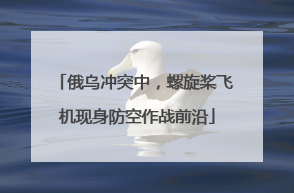 俄乌冲突中，螺旋桨飞机现身防空作战前沿