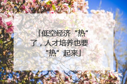 低空经济“热”了，人才培养也要“热”起来