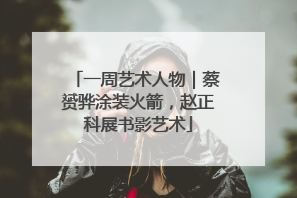 一周艺术人物｜蔡赟骅涂装火箭，赵正科展书影艺术