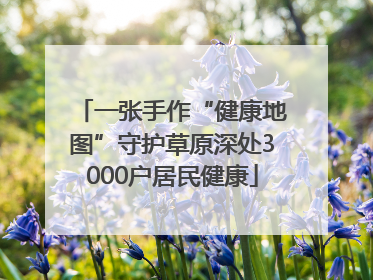 一张手作“健康地图”守护草原深处3000户居民健康