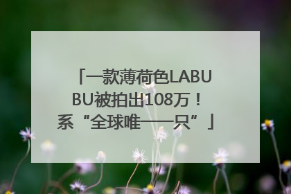 一款薄荷色LABUBU被拍出108万！系“全球唯一一只”