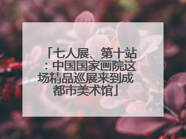 七人展、第十站：中国国家画院这场精品巡展来到成都市美术馆
