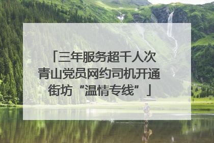 三年服务超千人次 青山党员网约司机开通街坊“温情专线”