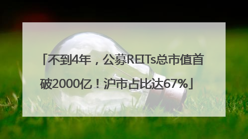 不到4年，公募REITs总市值首破2000亿！沪市占比达67%