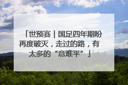 世预赛｜国足四年期盼再度破灭，走过的路，有太多的“意难平”