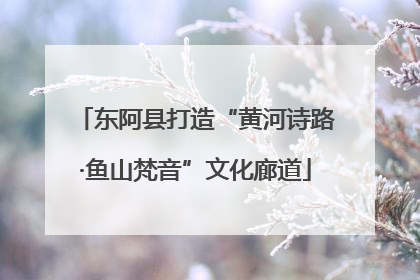 东阿县打造“黄河诗路·鱼山梵音”文化廊道
