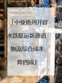 中亚班列开辟水铁联运新通道 物流综合成本降四成