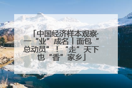 中国经济样本观察·一“业”成名丨面包“总动员”！“走”天下也“香”家乡