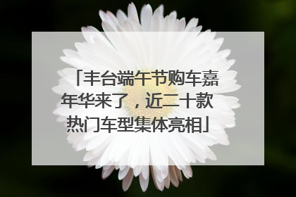 丰台端午节购车嘉年华来了，近二十款热门车型集体亮相
